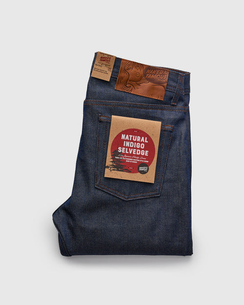 "Natural Indigo Selvedge" 12.5oz Selvedge Denim - Weird Guy Fit