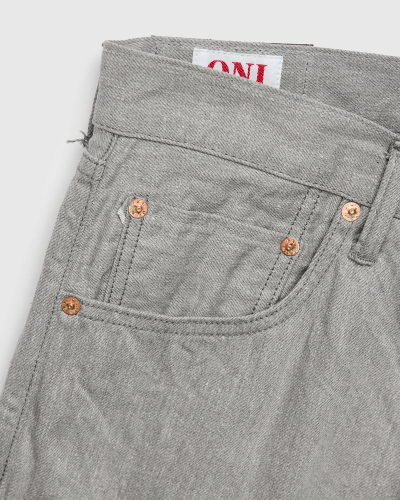 622-Moku "Heather Grey" 11oz Selvedge Denim - Relaxed Tapered Fit