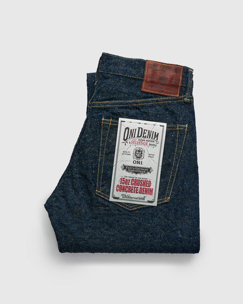 246CCD-GOLV "Crushed Concrete" 15oz Selvedge Denim - Clean Straight Fit
