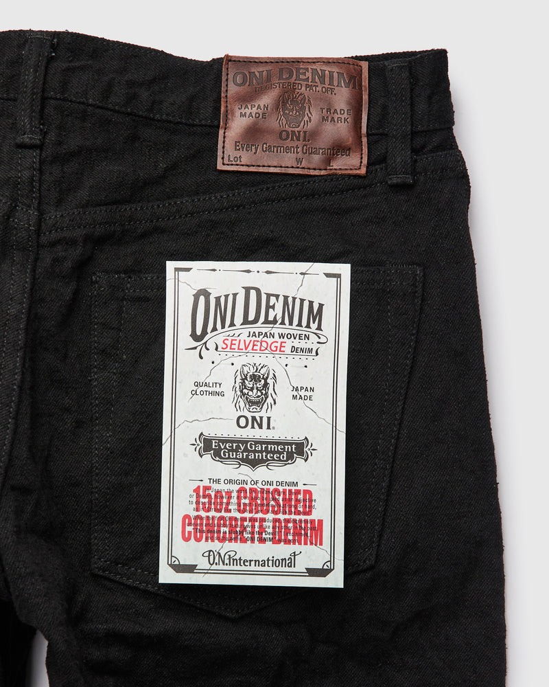 288CCD-BKBK "Crushed Concrete Black" 15oz Selvedge Denim - Classic Straight Fit