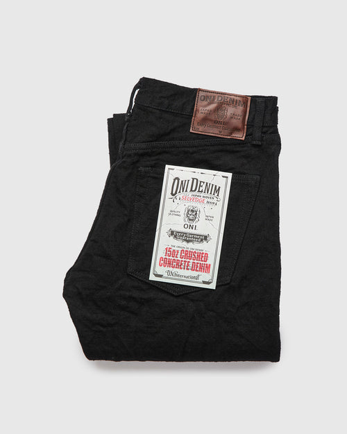 288CCD-BKBK "Crushed Concrete Black" 15oz Selvedge Denim - Classic Straight Fit