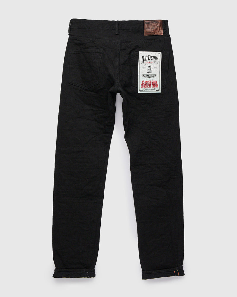 902CCD-BKBK "Crushed Concrete Black" 15oz Selvedge Denim - High Tapered Fit