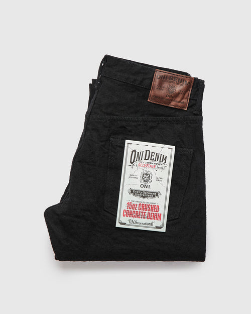 902CCD-BKBK "Crushed Concrete Black" 15oz Selvedge Denim - High Tapered Fit