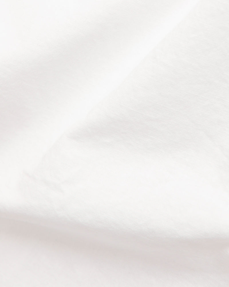 Short Sleeve Work Shirt in White Chambray