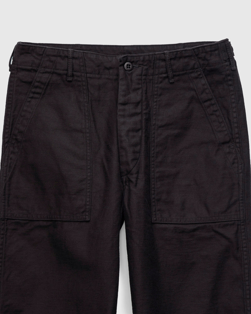 Straight Fit Fatigue Pants in Black