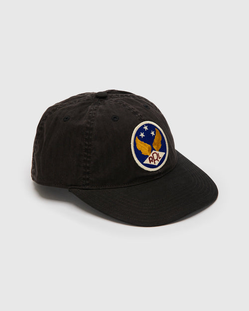 Twill Baseball Cap in Black