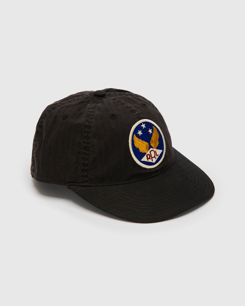 Twill Baseball Cap in Black
