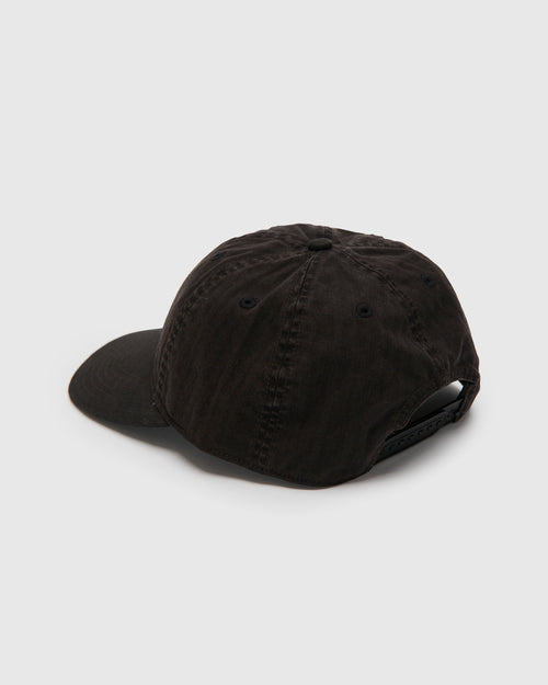 Twill Baseball Cap in Black