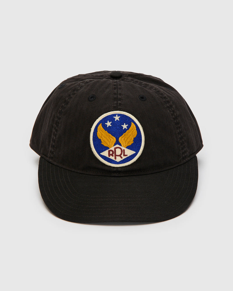 Twill Baseball Cap in Black