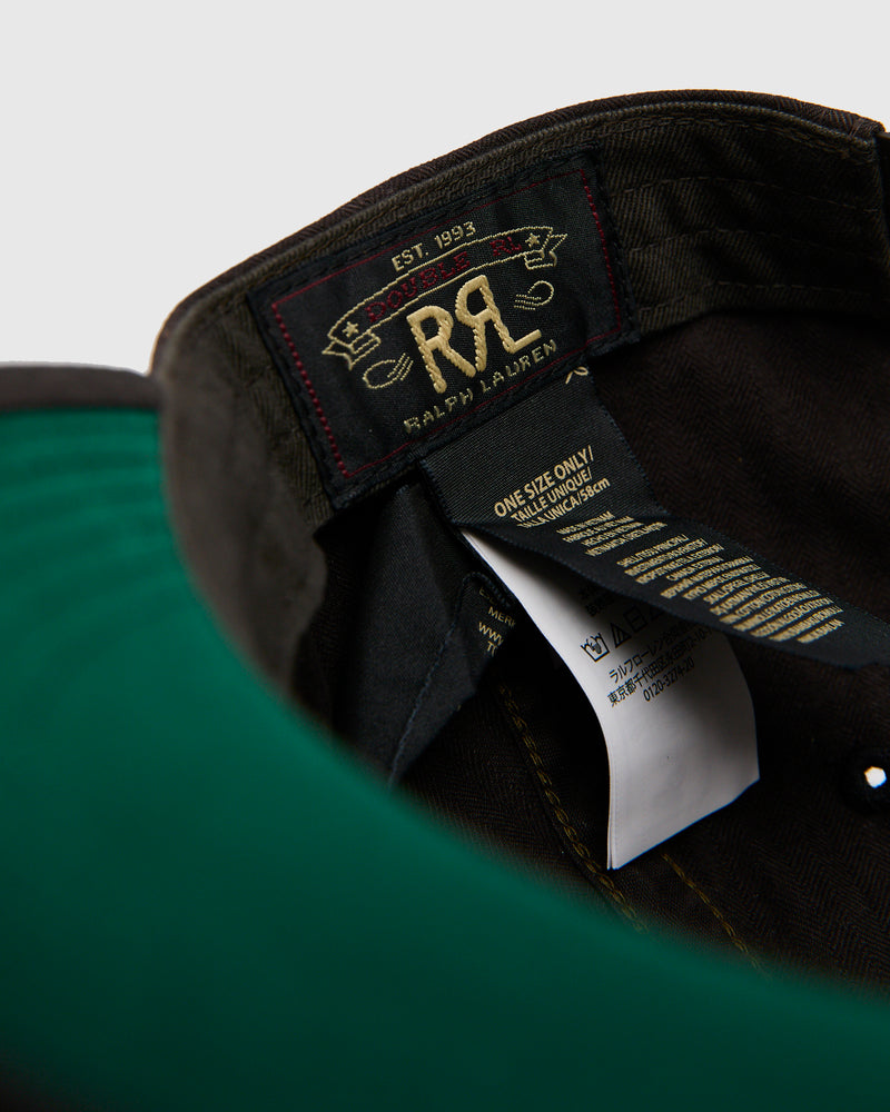Twill Baseball Cap in Black