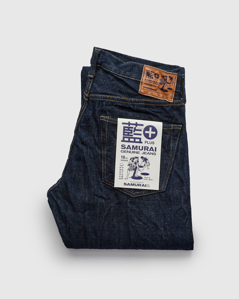S500AX "Ai-Plus" 18oz Natural Indigo Selvedge Denim - Regular Straight Fit