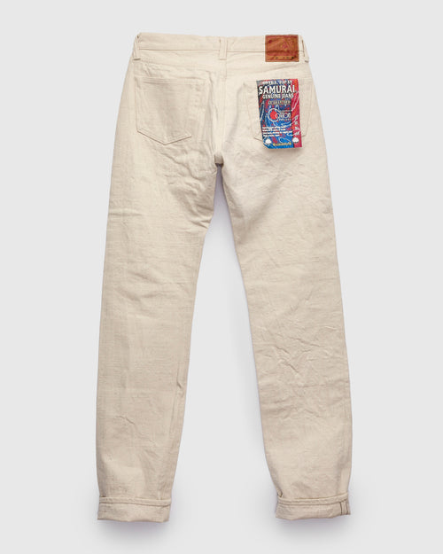 S710SC-KI "Samurai Cotton Project" 18oz Ecru Selvedge Denim - Slim Straight Fit