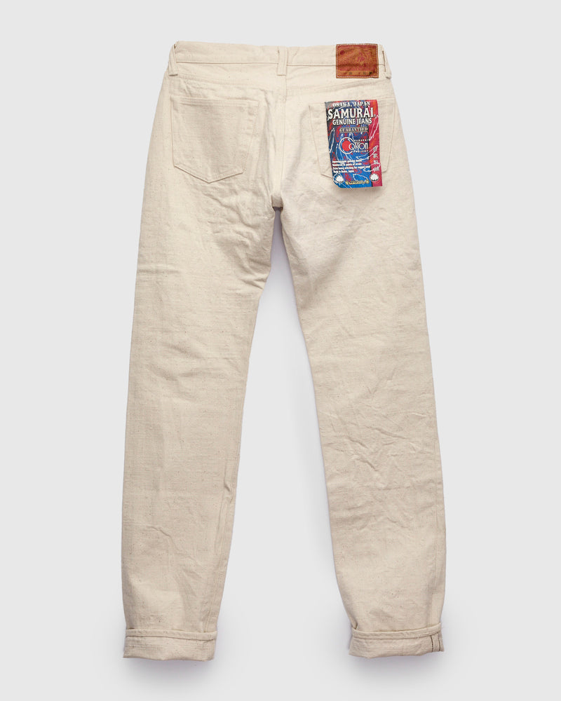 S710SC-KI "Samurai Cotton Project" 18oz Ecru Selvedge Denim - Slim Straight Fit