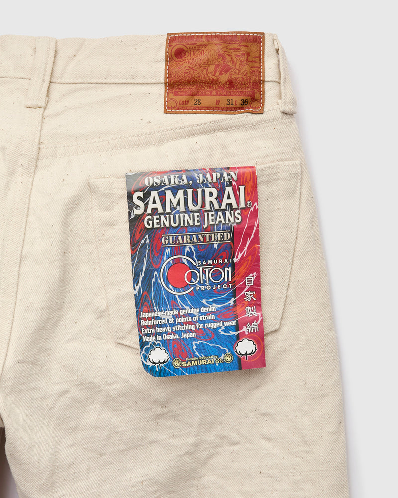 S710SC-KI "Samurai Cotton Project" 18oz Ecru Selvedge Denim - Slim Straight Fit