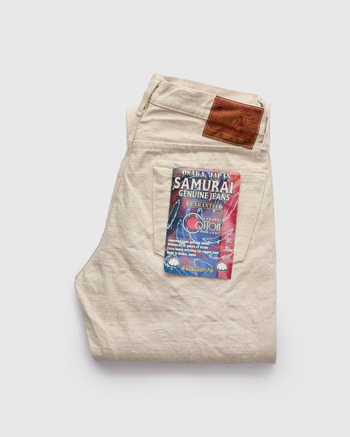 S710SC-KI "Samurai Cotton Project" 18oz Ecru Selvedge Denim - Slim Straight Fit