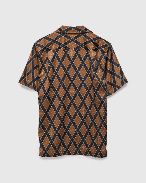 "Narahira" Short Sleeve Shirt in Brown