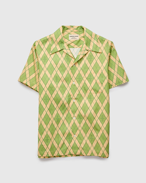 "Narahira" Short Sleeve Shirt in Green