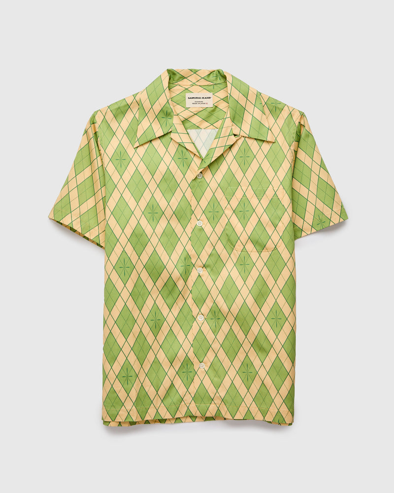 "Narahira" Short Sleeve Shirt in Green