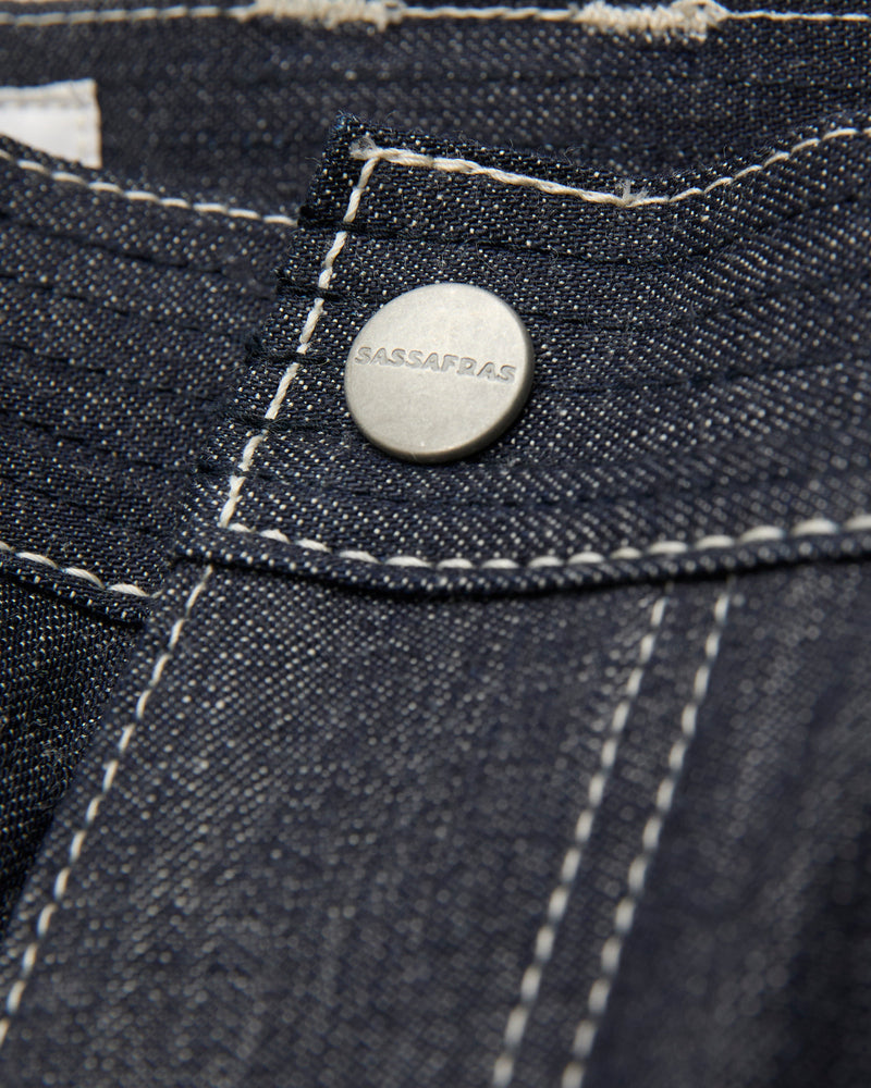 10oz Selvedge Denim Weed Digger Pants in Indigo