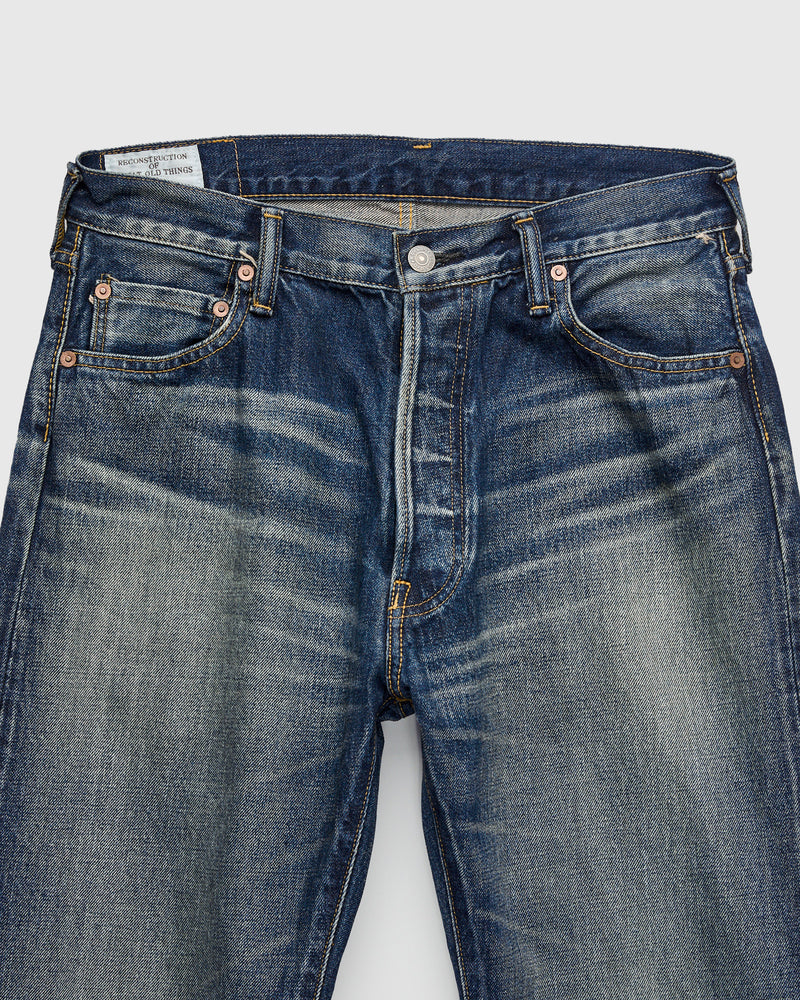 D1890US 13oz Washed Indigo Selvedge Denim - Loose Straight Fit