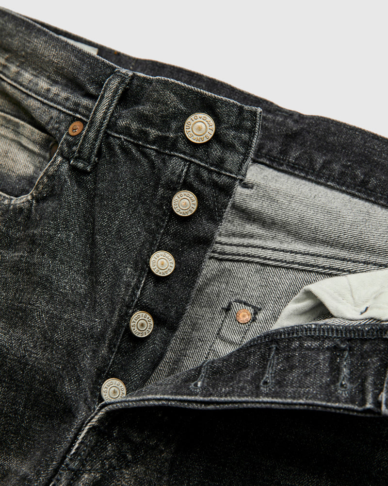 D1891UBS 13oz Washed Black Selvedge Denim - Regular Straight Fit