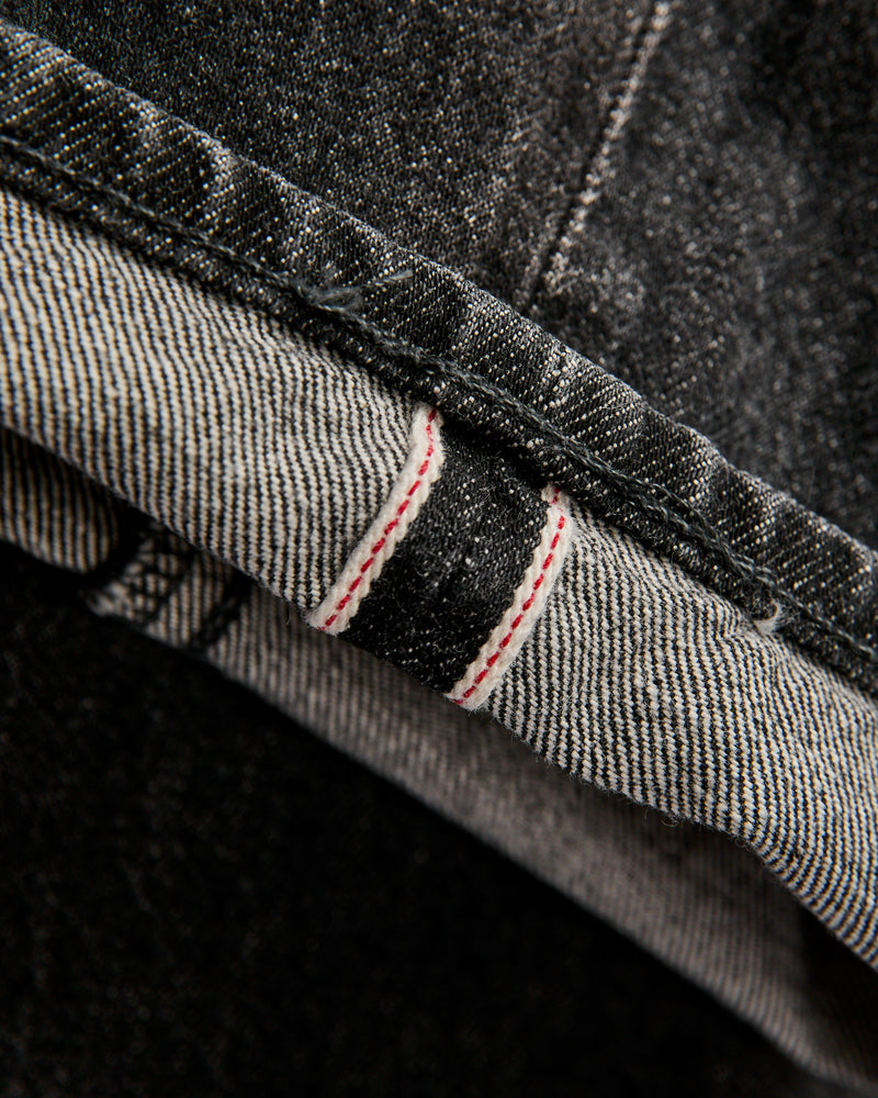 D1891UBS 13oz Washed Black Selvedge Denim - Regular Straight Fit