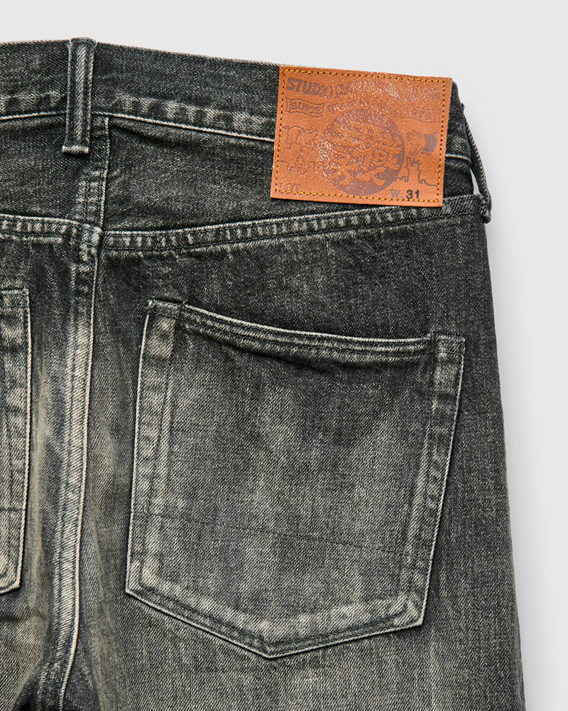 D1891UBS 13oz Washed Black Selvedge Denim - Regular Straight Fit