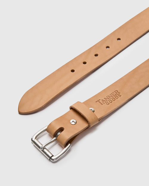 "Standard" 11oz Leather Belt in Natural