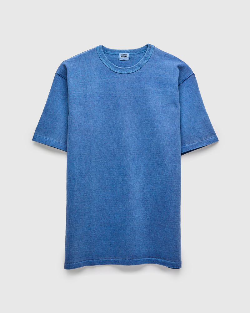Stand Wheeler Pigment-Dyed T-Shirt in Light Indigo