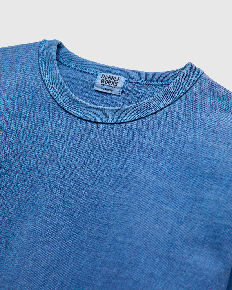 Stand Wheeler Pigment-Dyed T-Shirt in Light Indigo