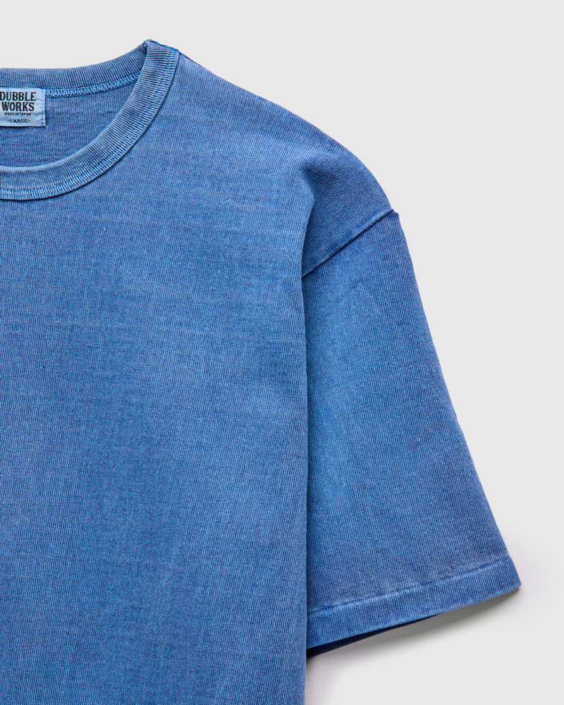Stand Wheeler Pigment-Dyed T-Shirt in Light Indigo