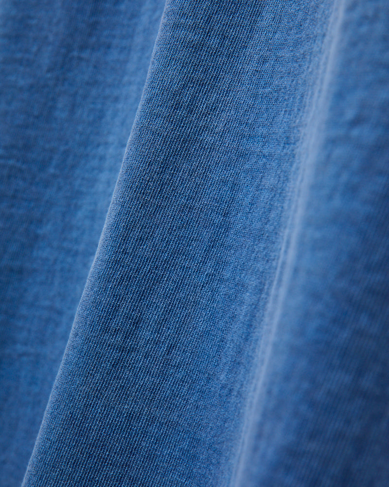 Stand Wheeler Pigment-Dyed T-Shirt in Light Indigo