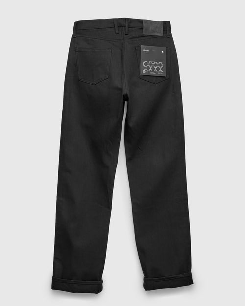 RS-220x 14.5oz Solid Black Selvedge Denim - Relaxed Straight Fit