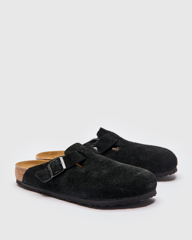 Boston Clog in Black Suede SFB