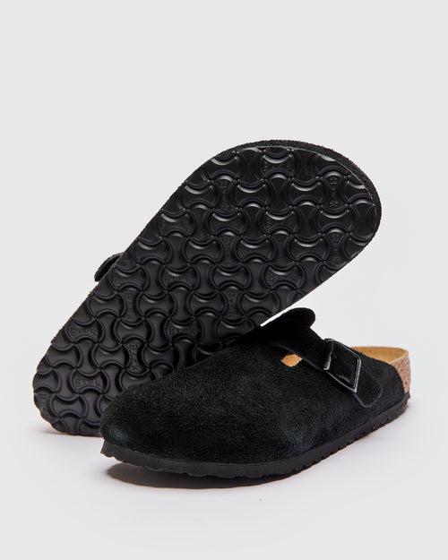 Boston Clog in Black Suede SFB