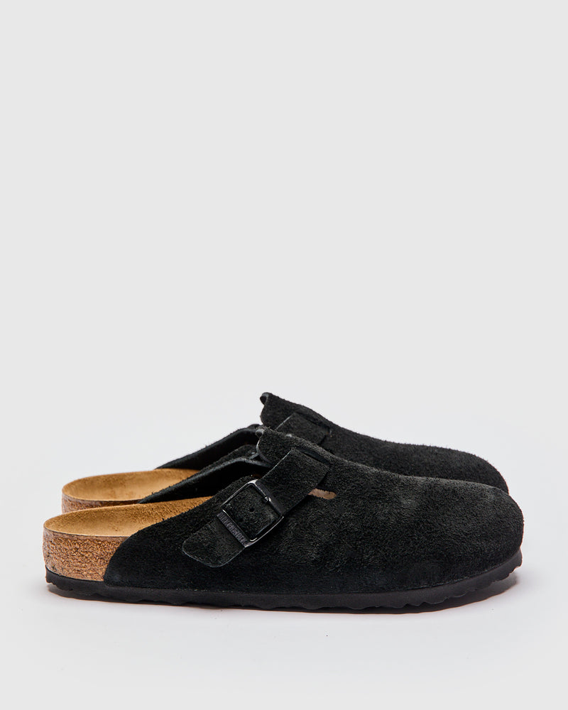Boston Clog in Black Suede SFB