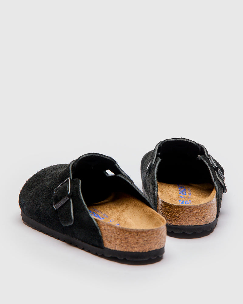 Boston Clog in Black Suede SFB