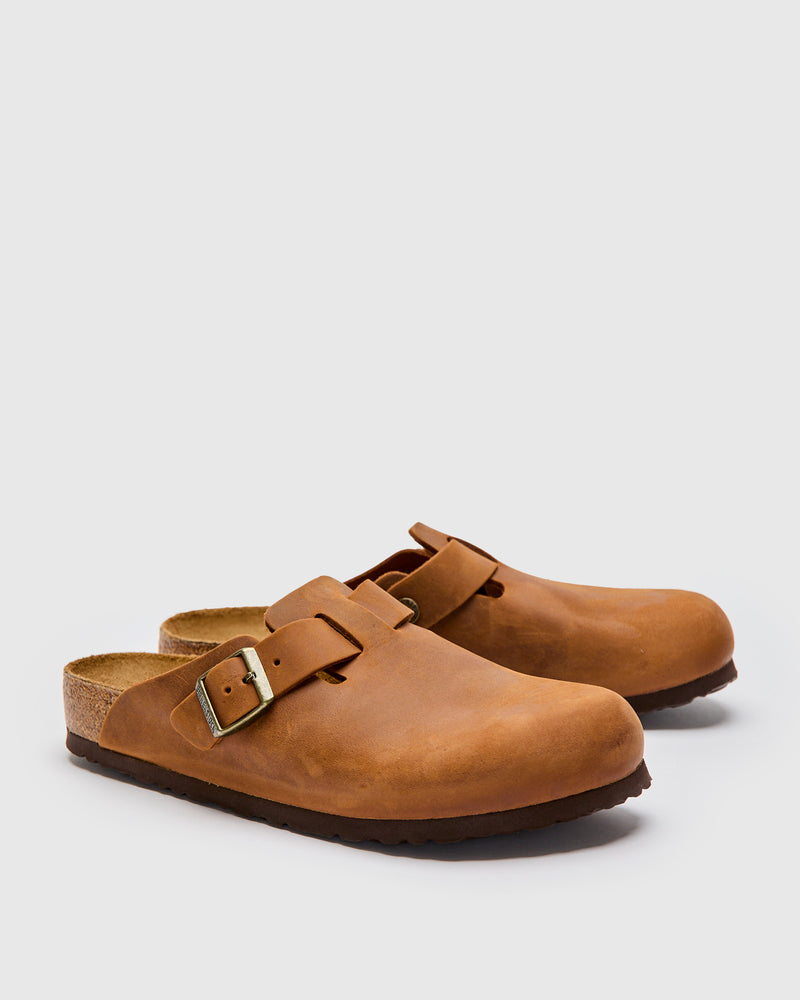 Boston Clog in Cognac Oil Leather