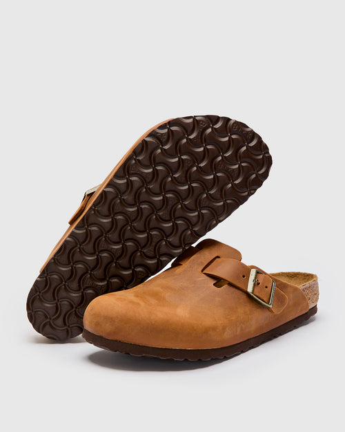 Boston Clog in Cognac Oil Leather