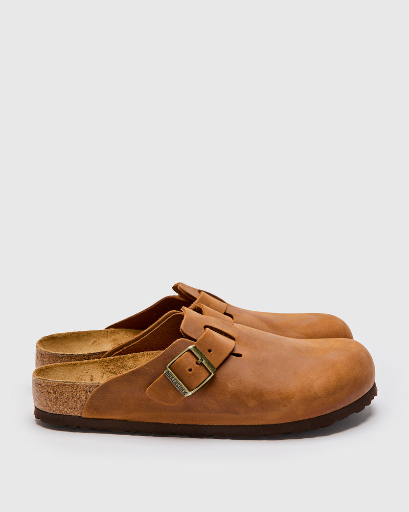 Boston Clog in Cognac Oil Leather
