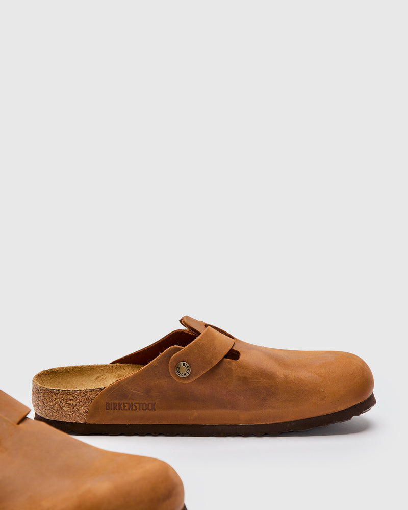 Boston Clog in Cognac Oil Leather