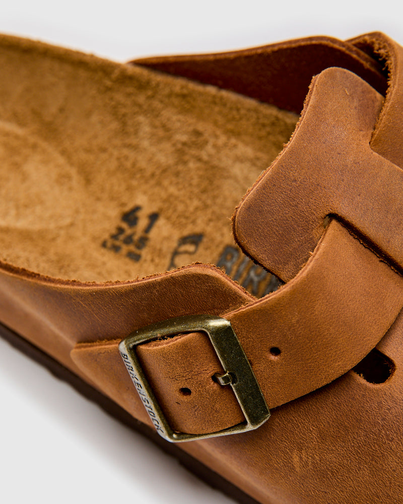 Boston Clog in Cognac Oil Leather