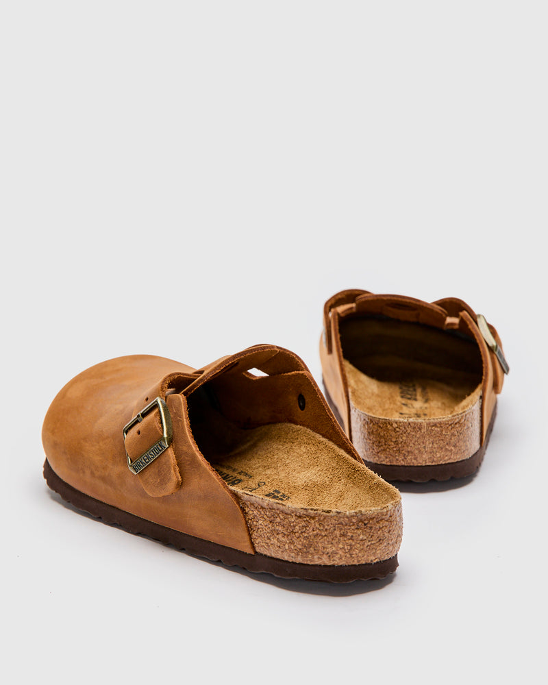Boston Clog in Cognac Oil Leather