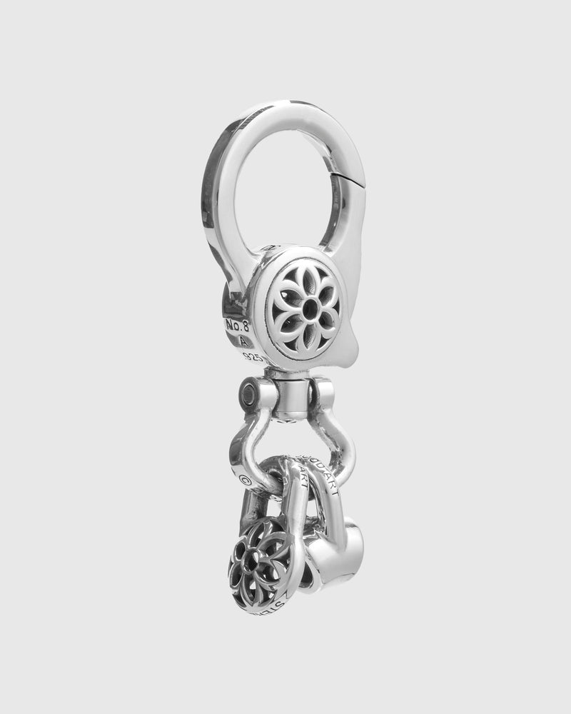 Clip 8 Keychain Size A in Sterling Silver