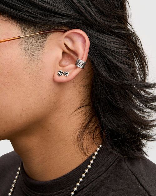 Ear Cuff Rosette Burst in Sterling Silver