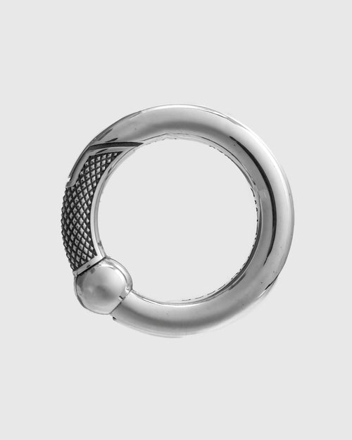 Smooth/Goosebumps Spring Ring A in Sterling Silver