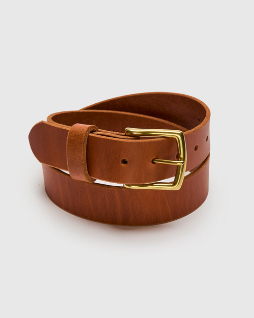 Essential Belt in Cognac Auburn
