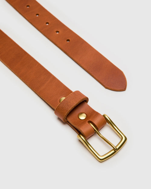Essential Belt in Cognac Auburn