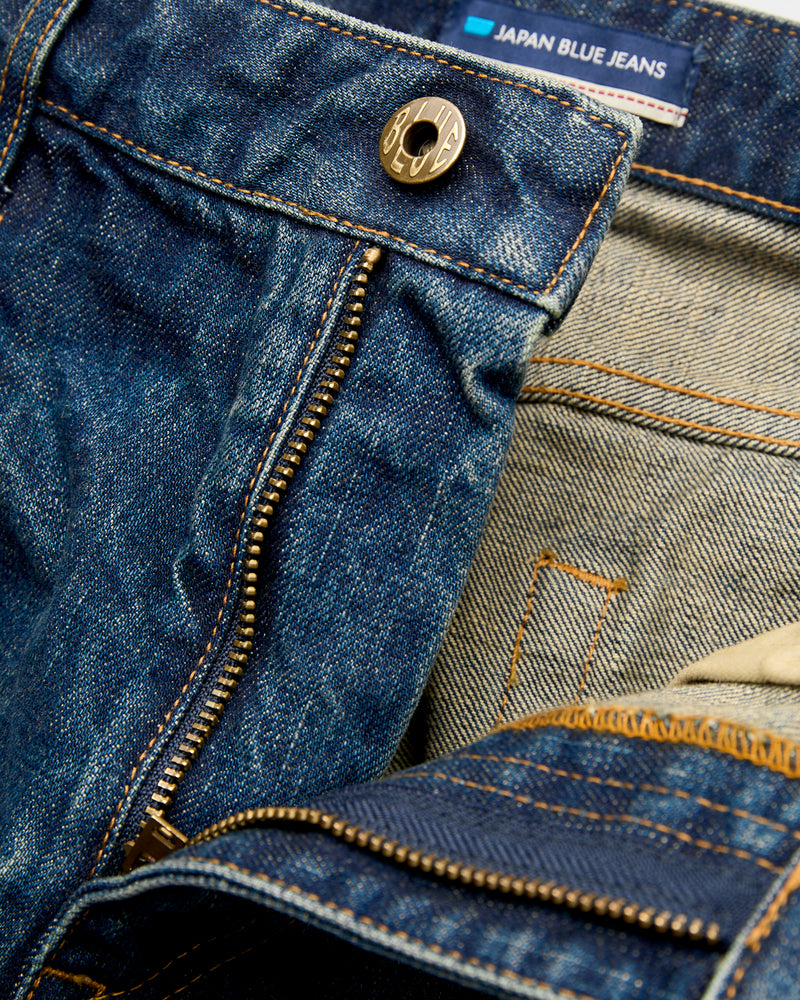J301-D01 "US Cotton Dark Wash" 14.8oz Washed Selvedge Denim - Straight Tapered Fit