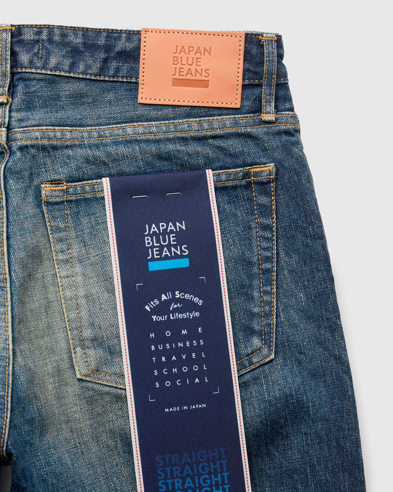J301-D01 "US Cotton Dark Wash" 14.8oz Washed Selvedge Denim - Straight Tapered Fit